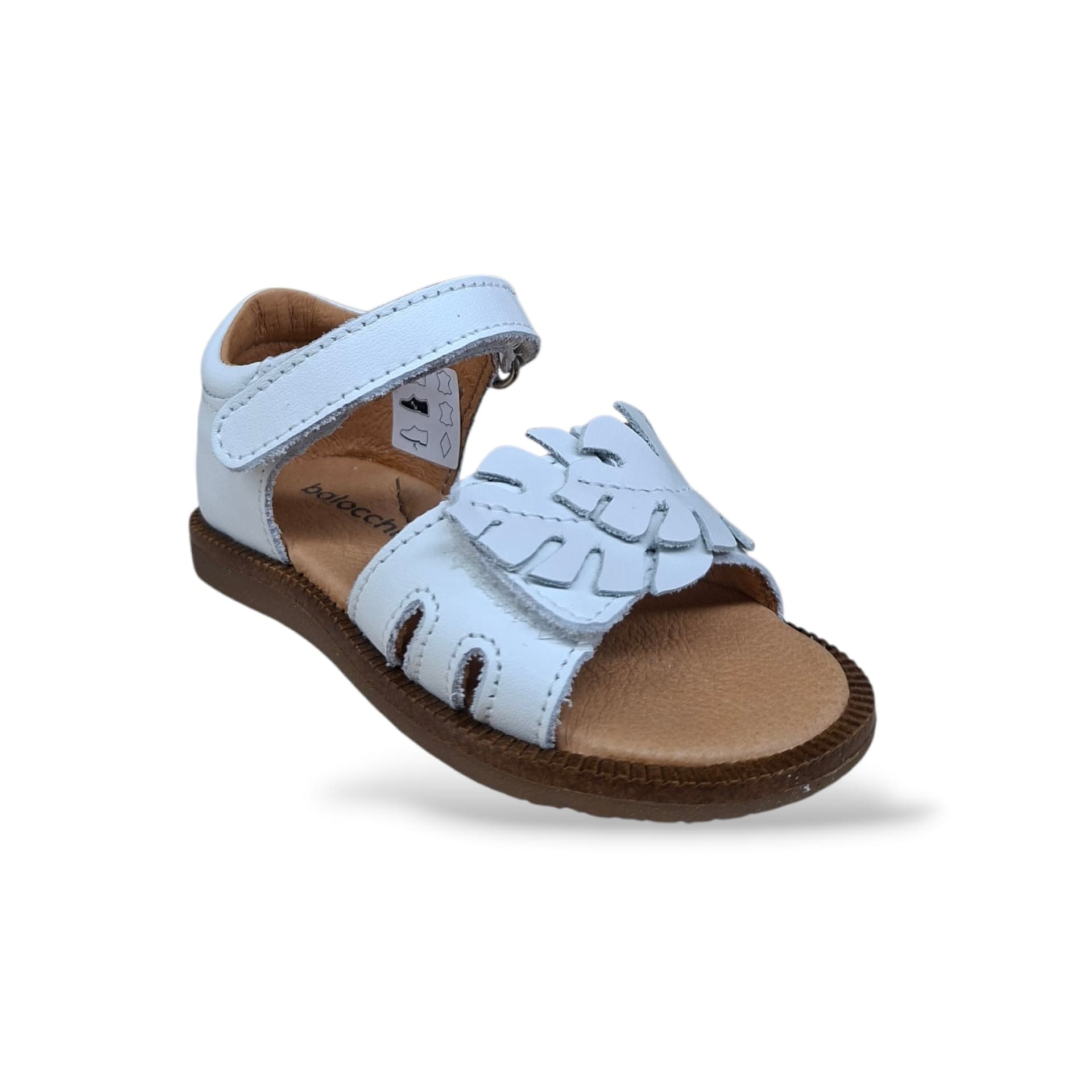 Sandali Tallonati Primi Passi Balocchi Paris 161340 Bianco – Pelle Velcro Bambine Cerimonia - 2