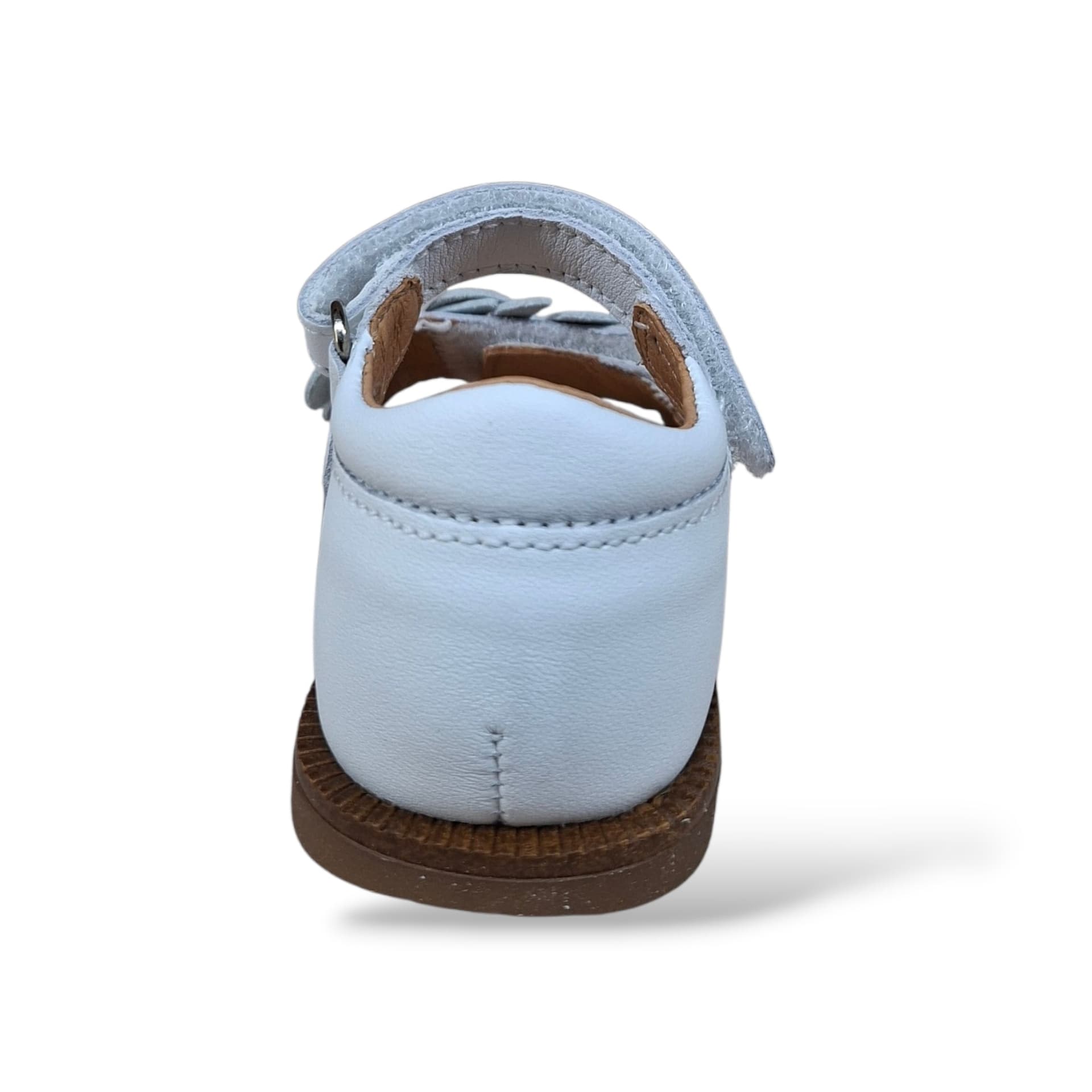 Sandali Tallonati Primi Passi Balocchi Paris 161340 Bianco – Pelle Velcro Bambine Cerimonia - 3