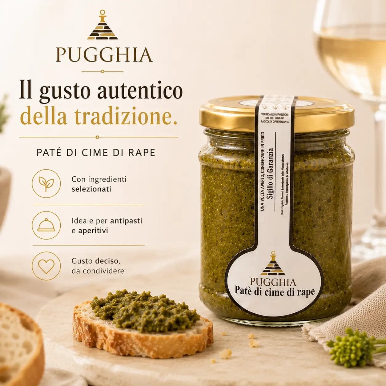 Patè di Cime di Rapa in Olio EVO 180g - 4