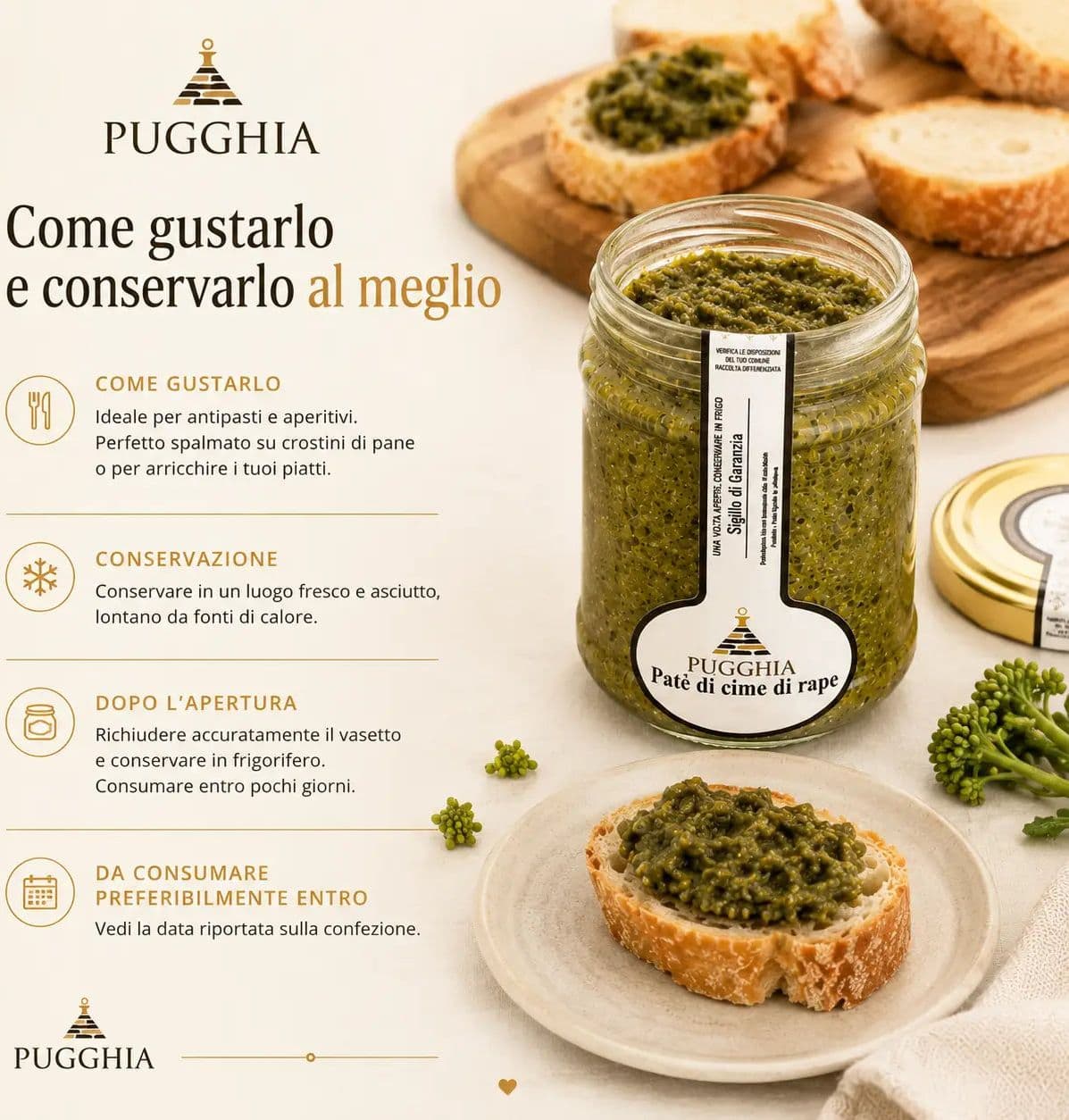 Patè di Cime di Rapa in Olio EVO 180g - 5