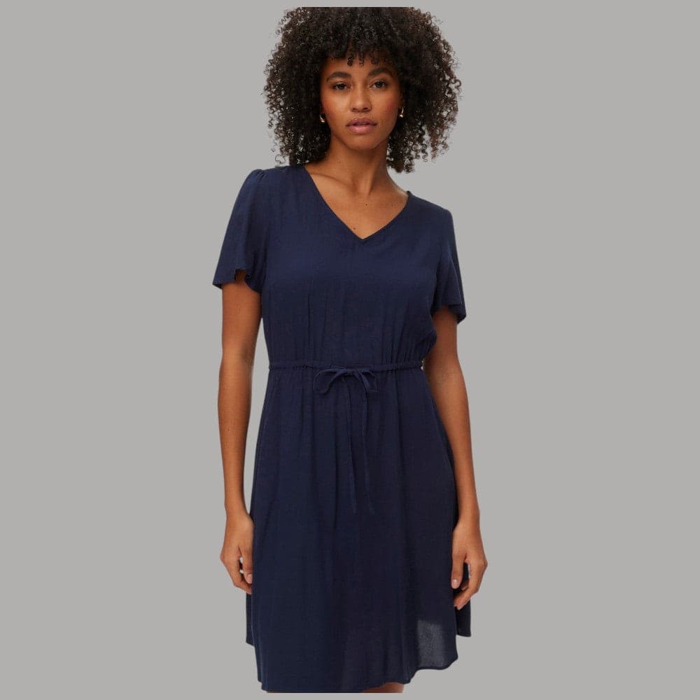Vestito Corto Vero Moda in Viscosa con Scollo a V e Vita Regolabile - 3