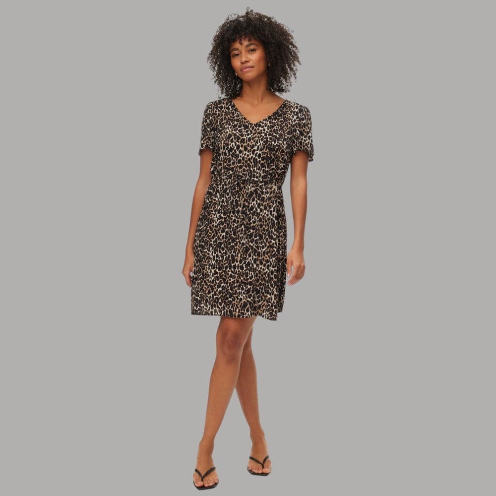 Vestito Corto Vero Moda in Viscosa con Scollo a V e Vita Regolabile - 6