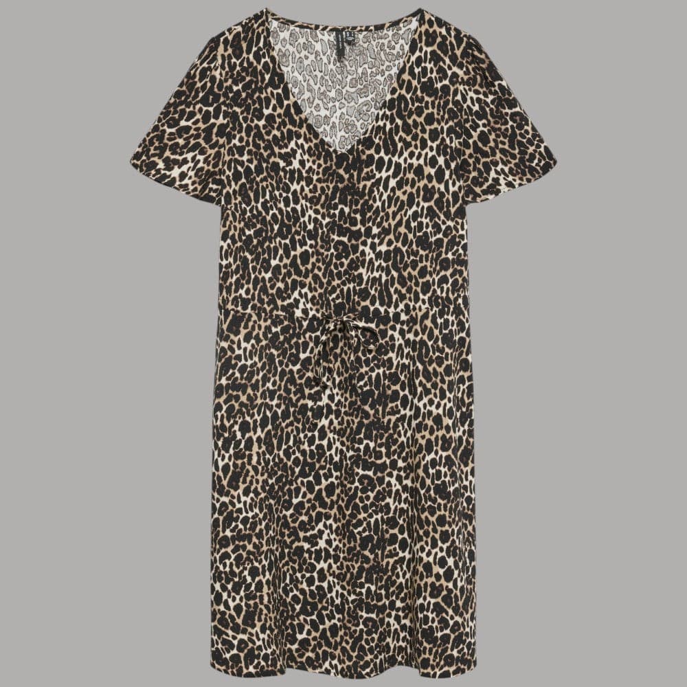 Vestito Corto Vero Moda in Viscosa con Scollo a V e Vita Regolabile - 9