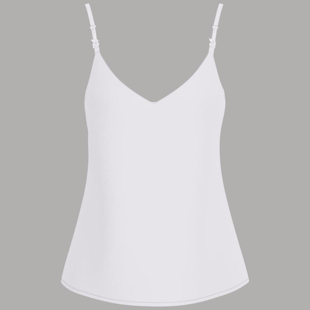 Canotta Slim Fit Top Guess Caroline con Logo Gioiello Bianco - 6