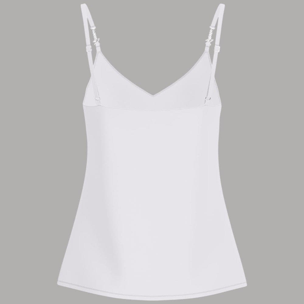 Canotta Slim Fit Top Guess Caroline con Logo Gioiello Bianco - 2