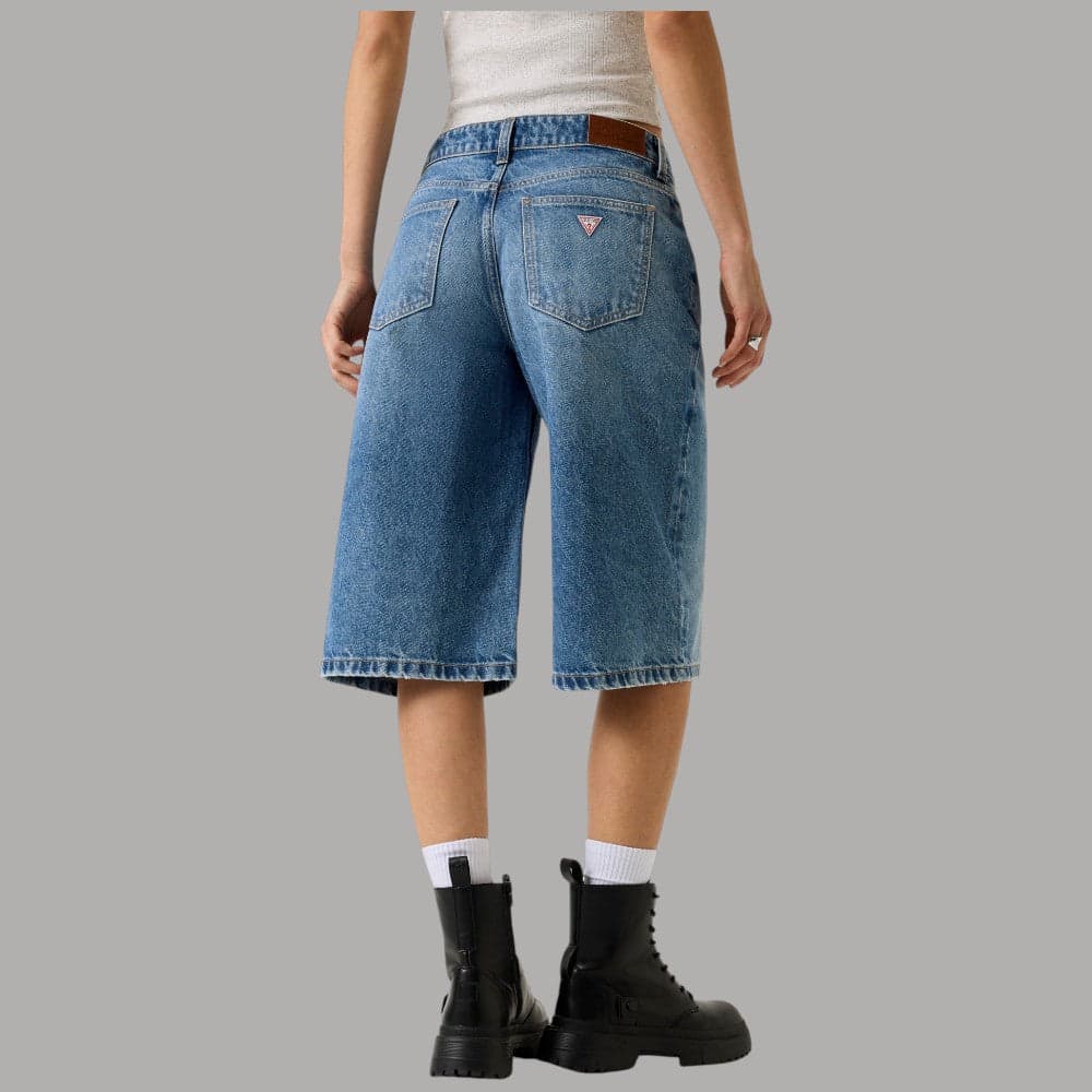 Shorts Guess GJ Donna in Denim Baggy con Stile Ampio e Comodo - 4