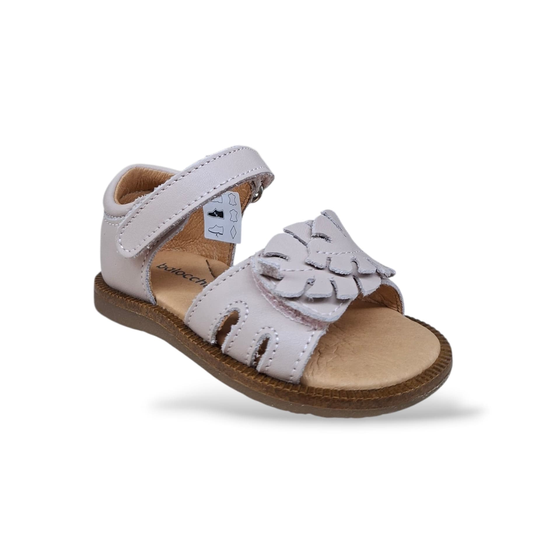 Sandali Tallonati Primi Passi Balocchi Paris 161340 Cipria – Pelle Velcro Bambine - 2