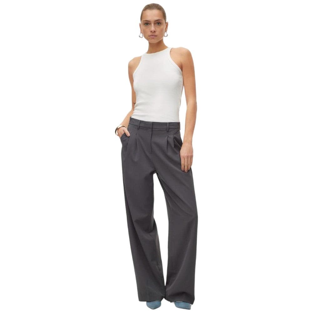 Vero Moda canotta a costine bianco Chloe 10306896 - 5