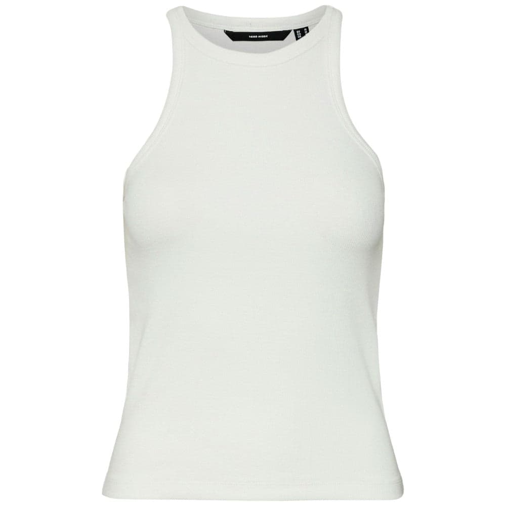 Vero Moda canotta a costine bianco Chloe 10306896 - 6