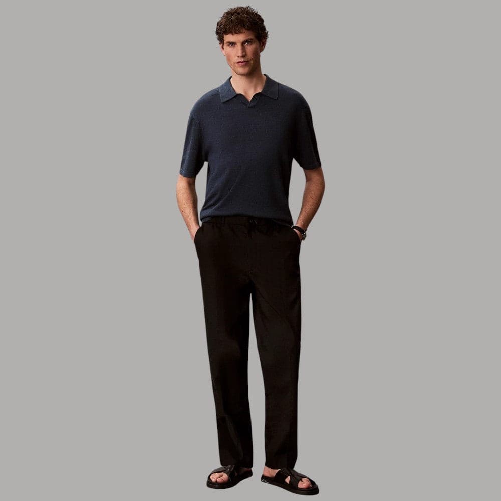 Polo Calvin Klein Lino, Colletto Aperto, Vestibilità Regular - 9
