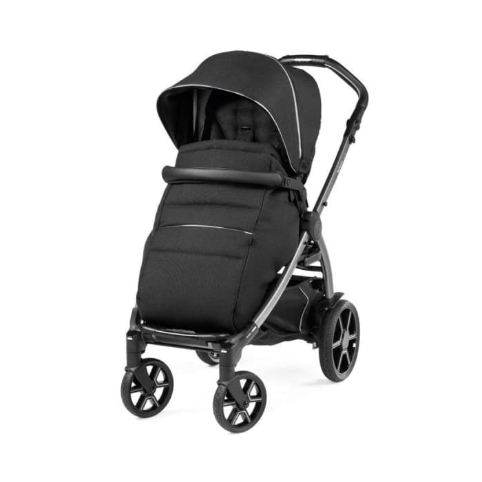 Trio Peg Perego passeggino book black shine + Seggiolino auto e navicella con borsa SET Elite Primo Viaggio SL Breeze Noir