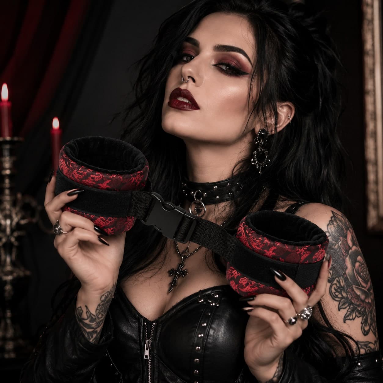 Scandal Control Cuffs – Manette Morbide Regolabili per Polsi e Caviglie