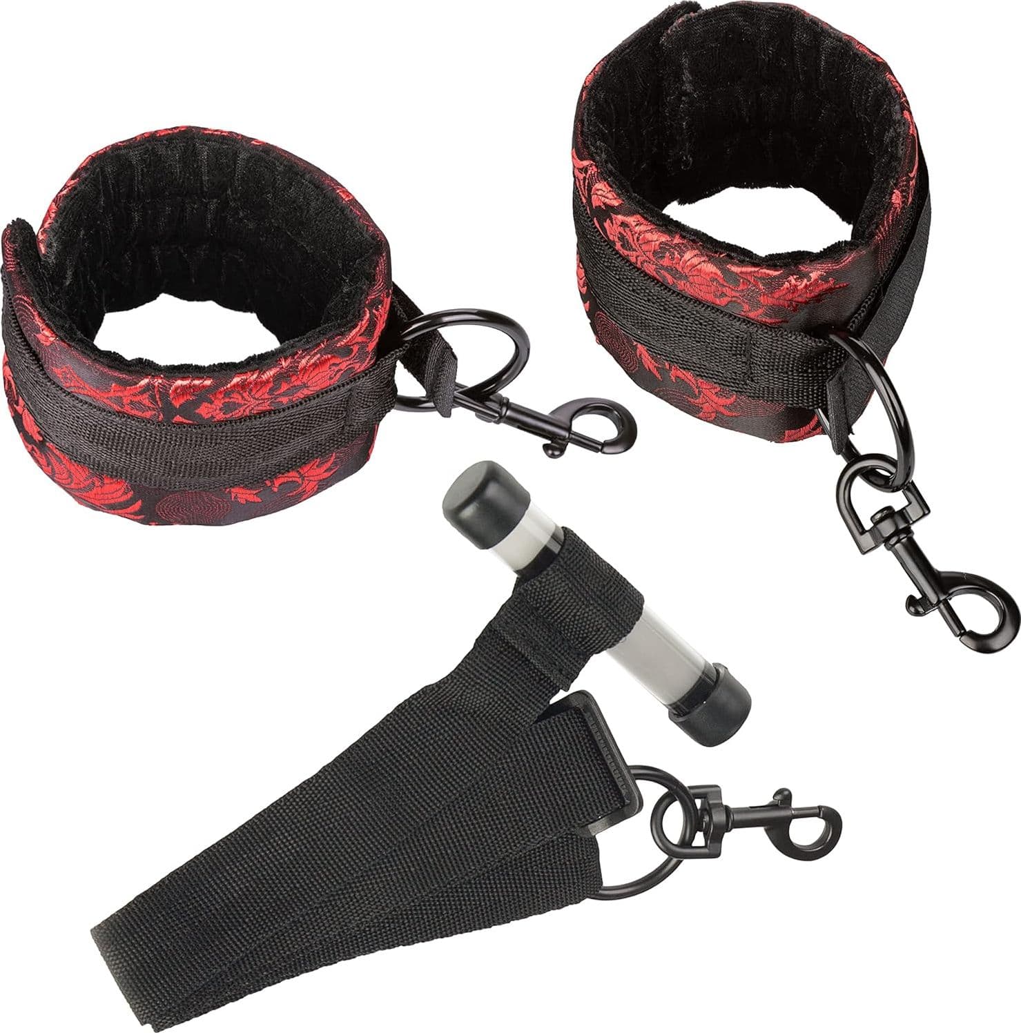 Scandal Over The Door Cuffs – Manette da Porta Regolabili Rosso/Nero - 5