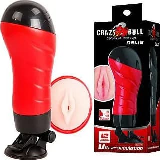 Baile Pretty Love Crazy Bull Delia – Vagina Masturbatore Vibrante con Ventosa 12 Funzioni - 14