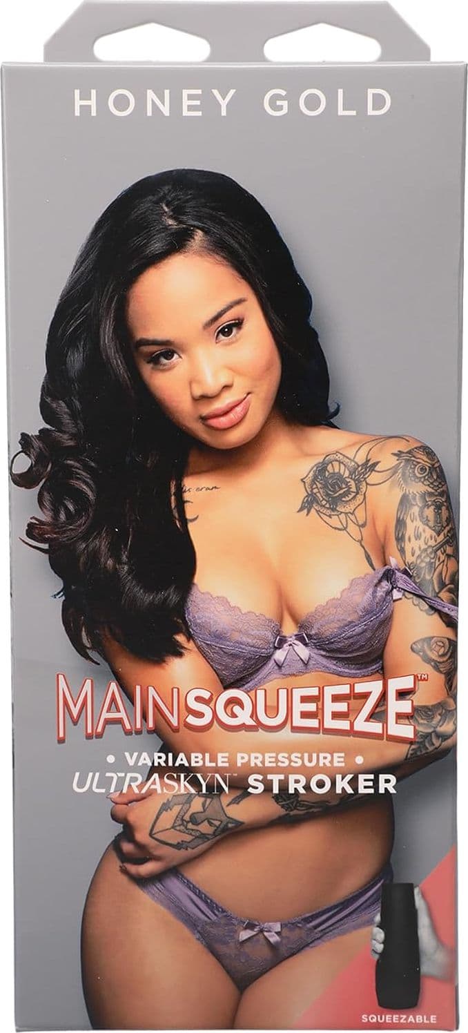 Doc Johnson Main Squeeze Honey Gold vagina Masturbatore Realistico con Pressione e Suzione Regolabile - 10