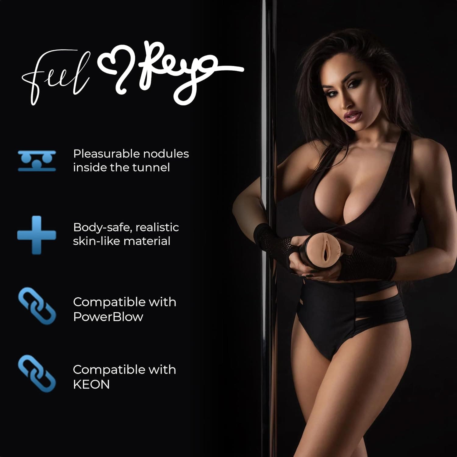 Kiiroo Feel Reya Sunshine vagina Stroker Realistico Stars Collection masturbatore uomo - 13