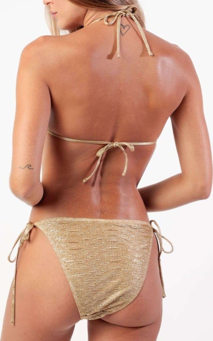Costume Donna Admas 15561 Bikini Triangolare Golden Glow Oro - 3