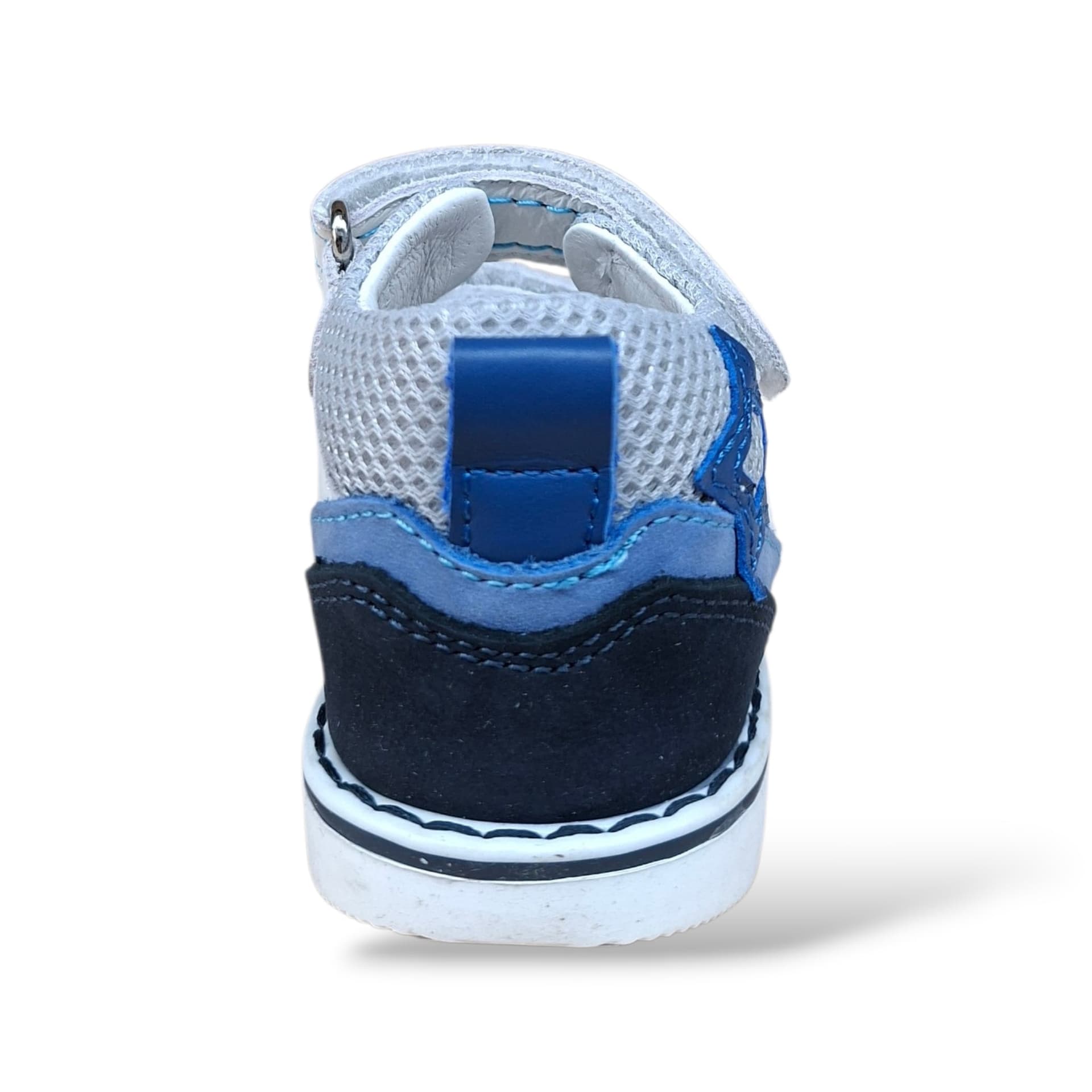 Sandali Tallonati Primi Passi Balducci Cita 7368 Bianco-Azzurro – Pelle con Velcro - 3