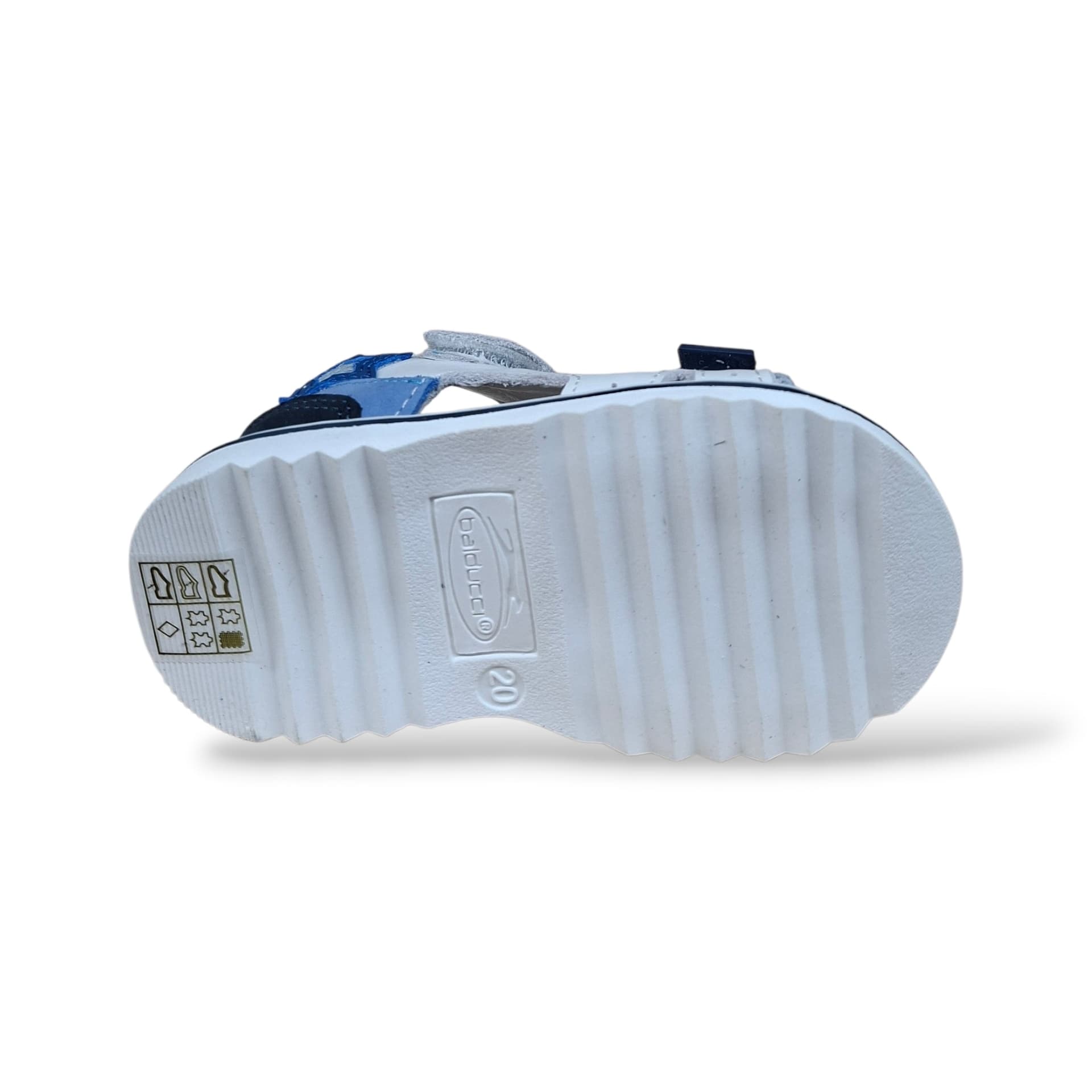 Sandali Tallonati Primi Passi Balducci Cita 7368 Bianco-Azzurro – Pelle con Velcro - 5