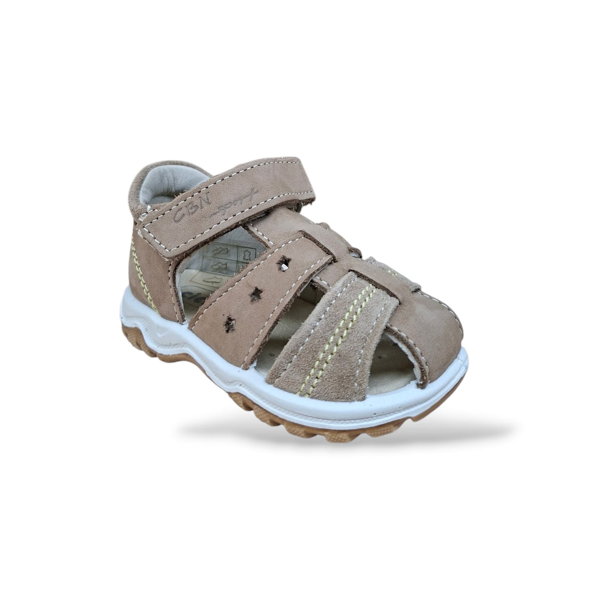 Scarpe Ragnetto Primi Passi Bambini Balocchi Ciciban Teddy Beige – Pelle Velcro - 2