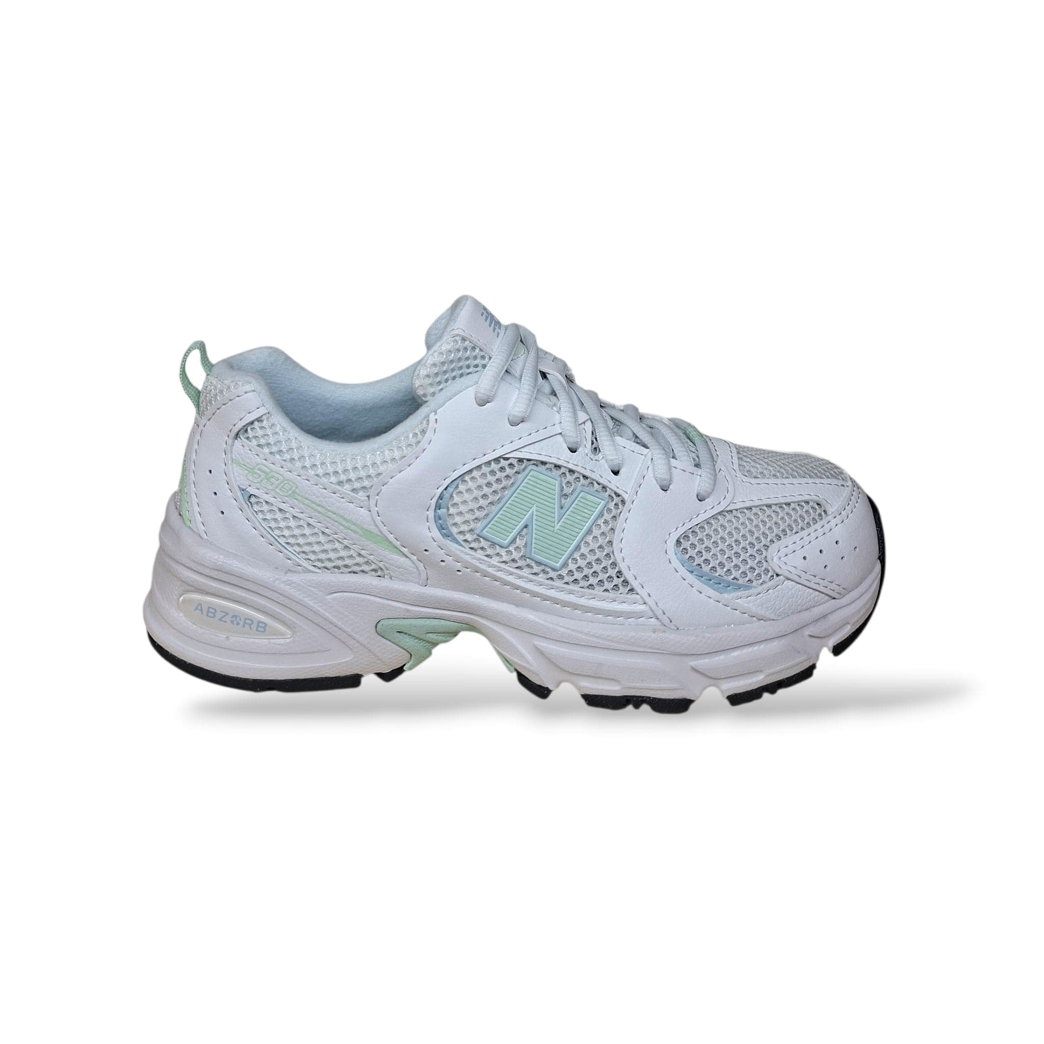 Sneakers Bambino New Balance 530 Bianche Verde Chiaro | Stile Rétro Comfort Quotidiano - 6