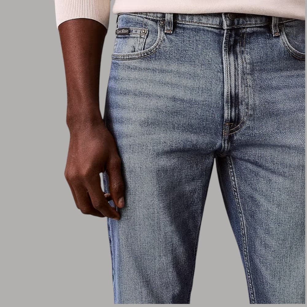 Jeans Calvin Klein Slim Uomo Elasticizzati Gamba Dritta Denim - 5