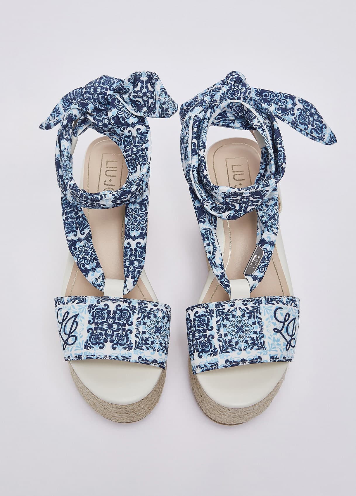 LIU-JO Sandalo Donna art. SA6087TX Celeste Foulard - 4