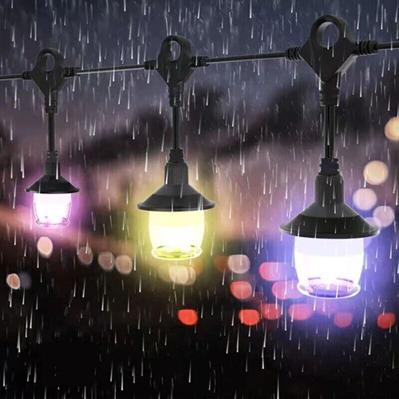 CATENA LUMINOSA DI LAMPADINE A LED RGB A STRINGA DA ESTERNO 12 LAMPADINE WIFI - 2