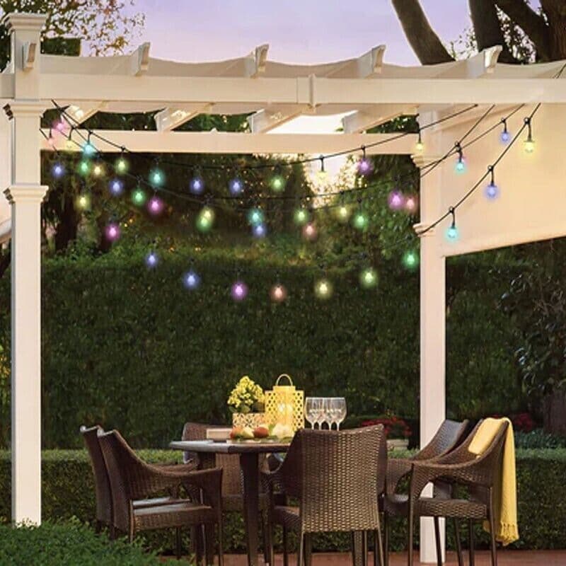CATENA LUMINOSA DI LAMPADINE A LED RGB A STRINGA DA ESTERNO 12 LAMPADINE WIFI - 5