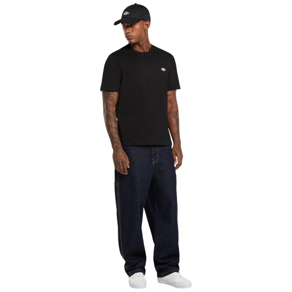T-shirt Dickies Mapleton Nera in Cotone con Logo Regular Fit - 4