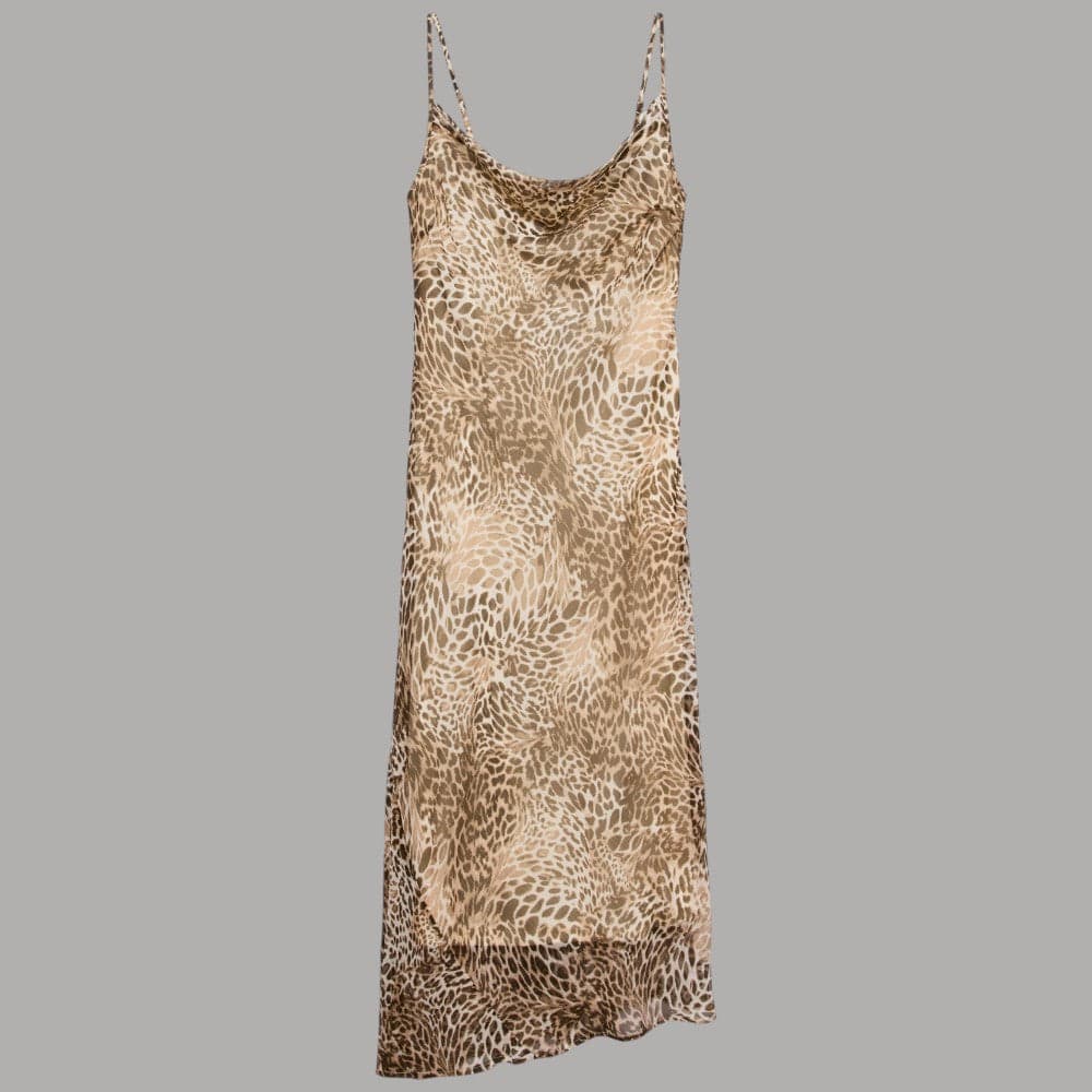 Abito Lungo Animalier Vero Moda con Cinturini Regolabili - 5