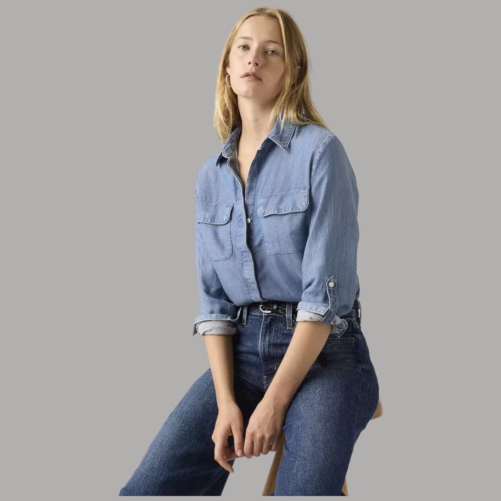 Camicia Levi's Elaine Utility a Righe in Lyocell Comoda e informale - 3