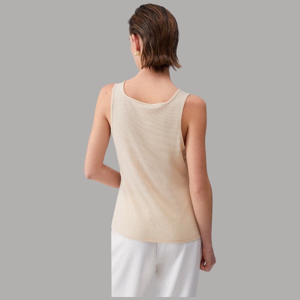 Top a Coste Liu Jo in Viscosa e Lurex con Monogramma - 2