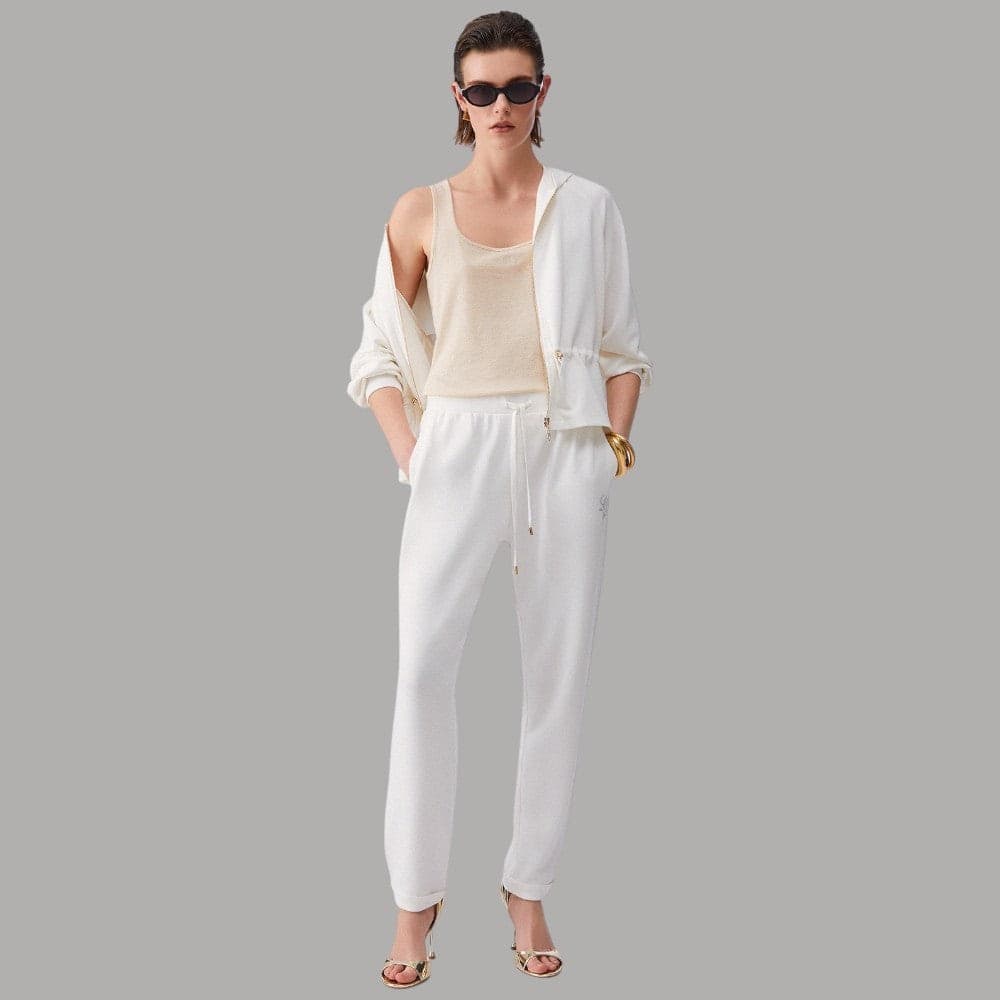 Top a Coste Liu Jo in Viscosa e Lurex con Monogramma - 5