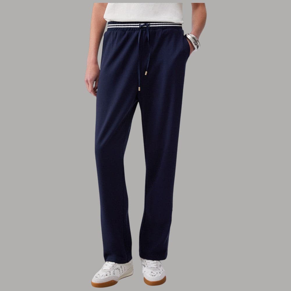 Liu Jo Pantaloni Jersey Interlok con Cintone Bicolor e Tasche Comode - 8