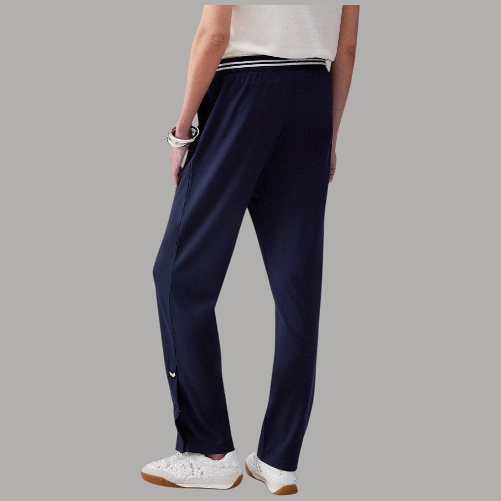 Liu Jo Pantaloni Jersey Interlok con Cintone Bicolor e Tasche Comode - 2