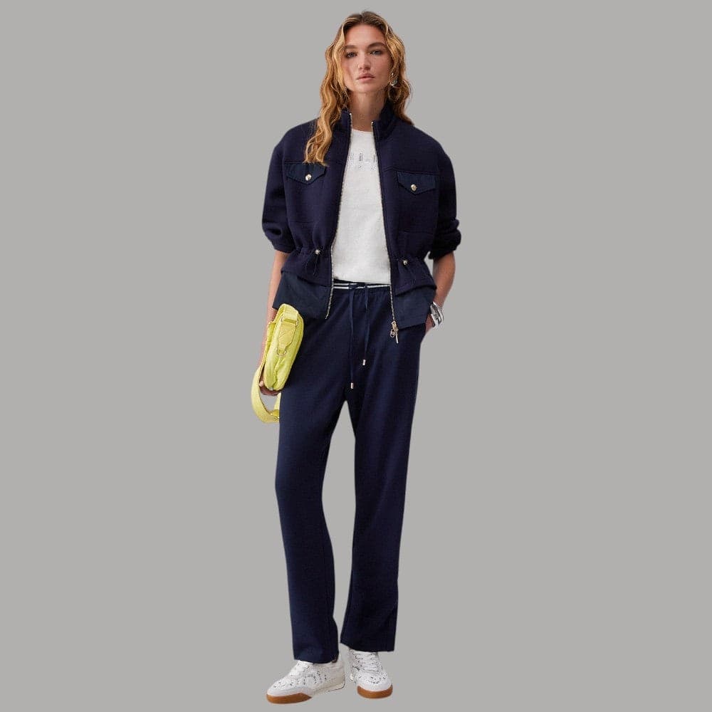 Liu Jo Pantaloni Jersey Interlok con Cintone Bicolor e Tasche Comode - 6