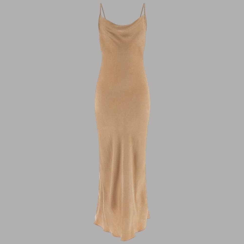 Vestito Midi Satin Slim Guess AKILINA, Eleganza Senza Maniche - 5