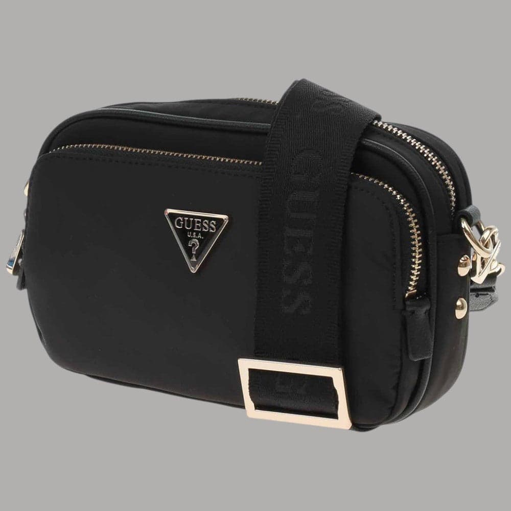 Guess Borsa a Tracolla Eco Gemma Mini Crossbody in Poliestere con Logo Dorato - 3