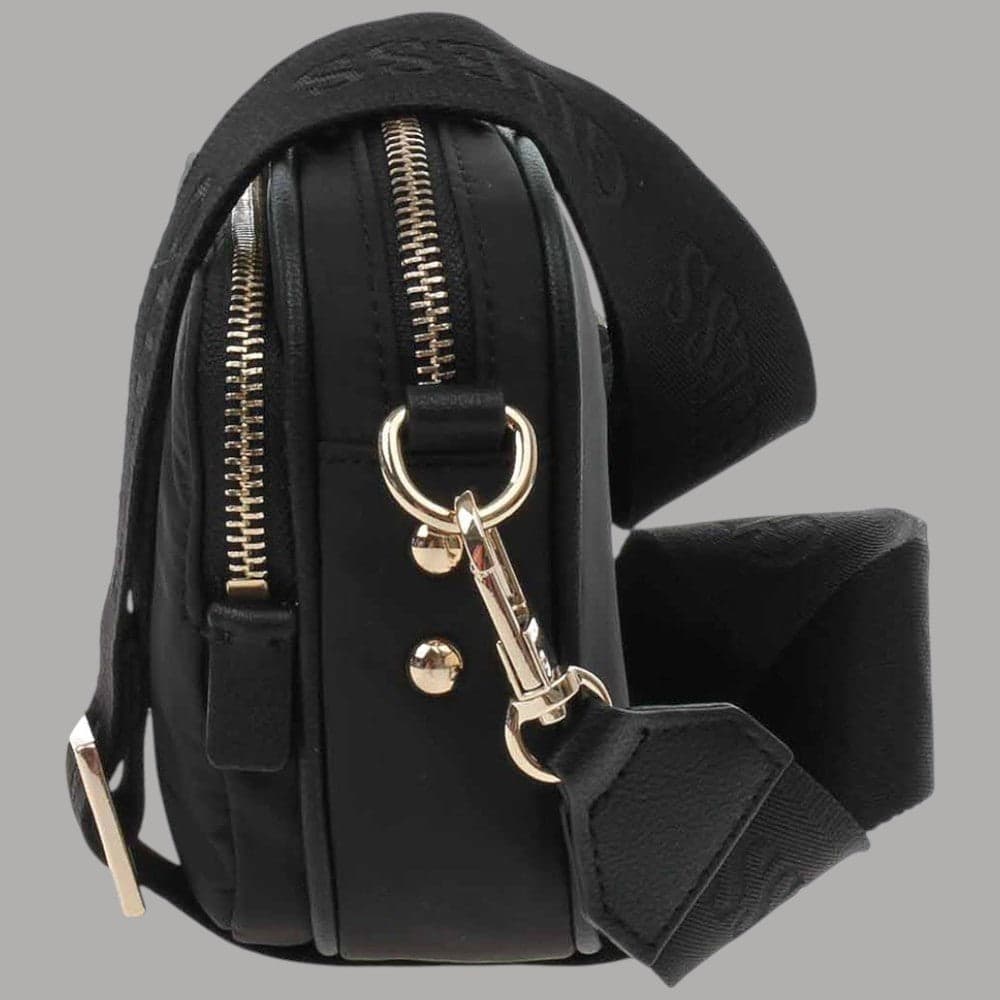 Guess Borsa a Tracolla Eco Gemma Mini Crossbody in Poliestere con Logo Dorato - 4