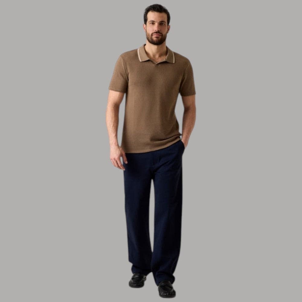 Polo Guess Uomo in Cotone Slim Lavorata all'Uncinetto Forata - 6
