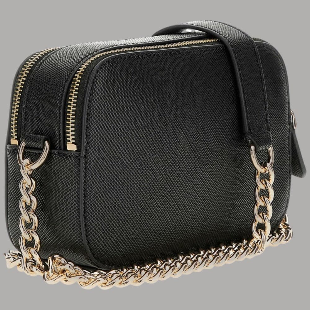 Guess Mini Borsa Tracolla Noelle Saffiano con Dettagli Oro Crema - 4