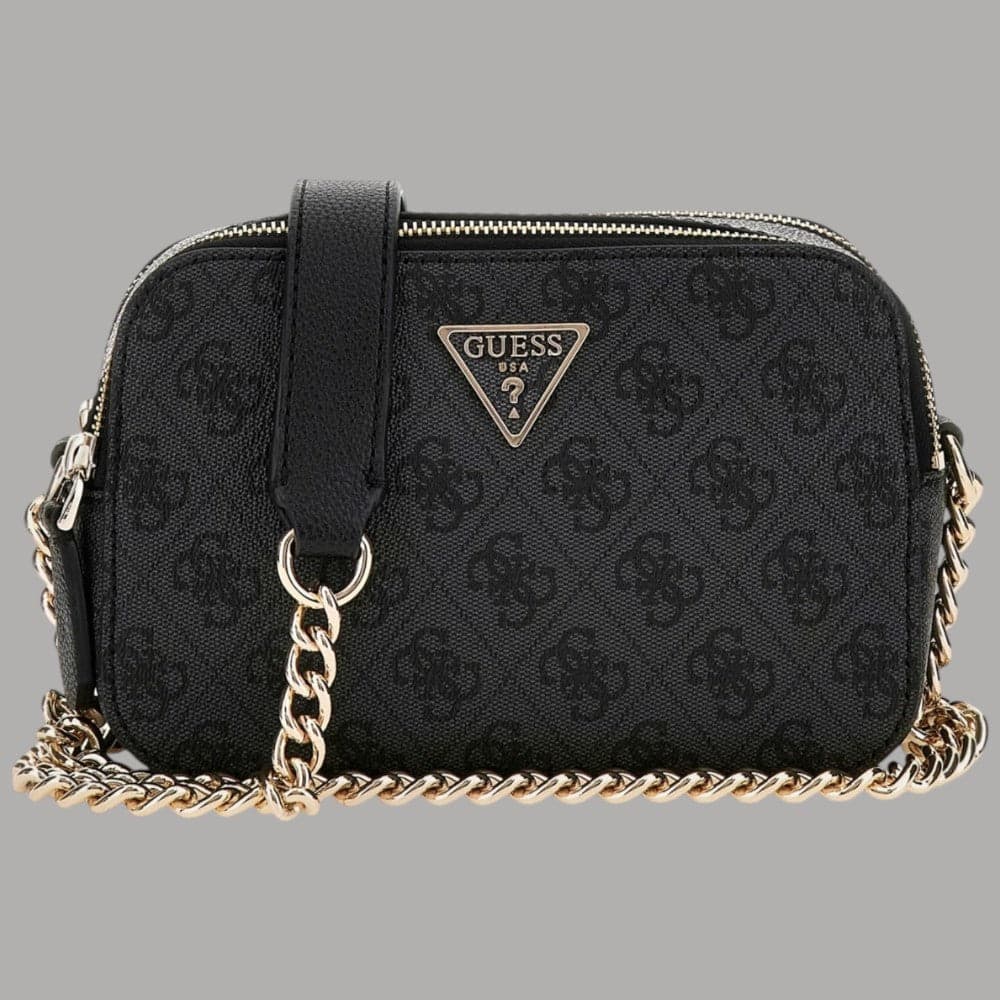 Guess Borsa Mini Tracolla Noelle Logo 4G Simil Pelle Metalleria Oro - 10