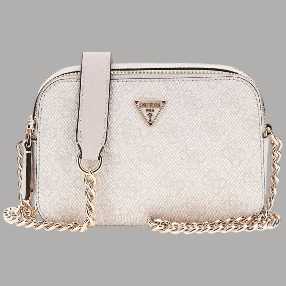 Guess Borsa Mini Tracolla Noelle Logo 4G Simil Pelle Metalleria Oro - 11