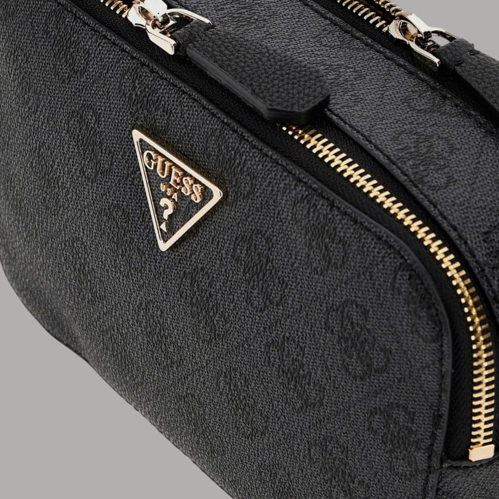 Guess Borsa Mini Tracolla Noelle Logo 4G Simil Pelle Metalleria Oro - 3