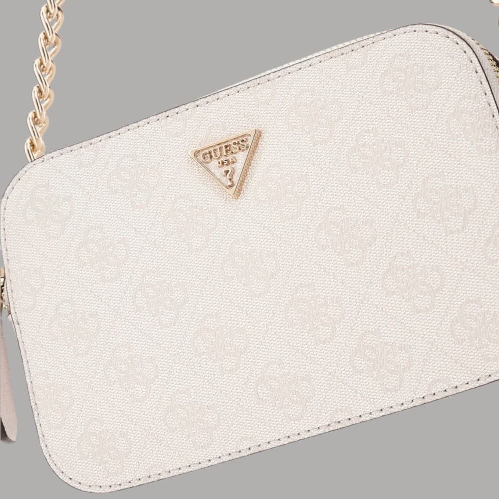 Guess Borsa Mini Tracolla Noelle Logo 4G Simil Pelle Metalleria Oro - 8