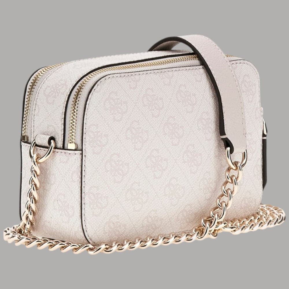 Guess Borsa Mini Tracolla Noelle Logo 4G Simil Pelle Metalleria Oro - 9