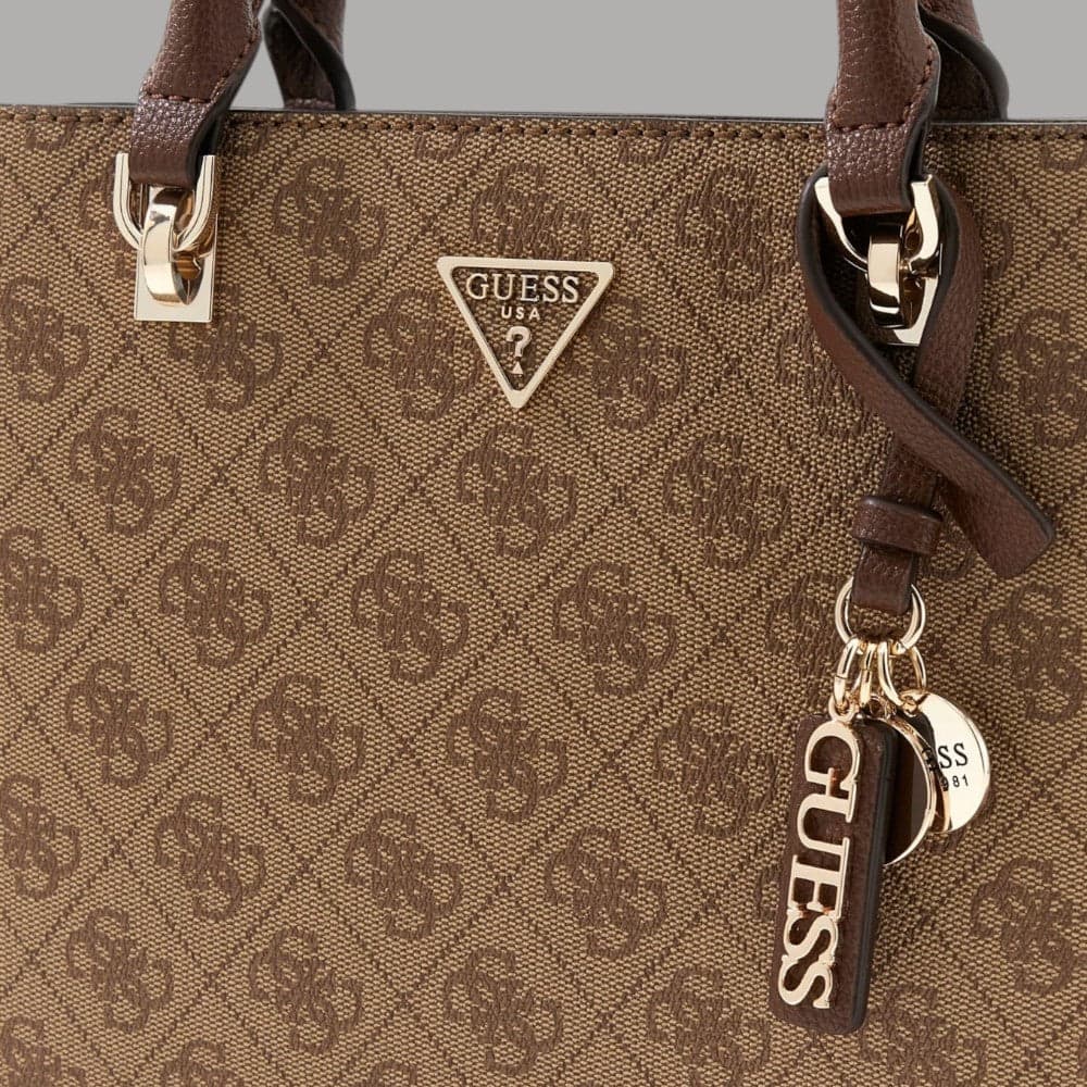 Guess Borsa a Mano Noelle 4G Logo Simil Pelle Tracolla Removibile - 11