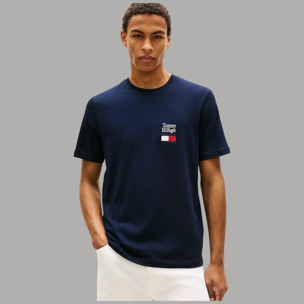 Tommy Hilfiger T-shirt Cotone Regular Fit con Logo Ricamato - 10