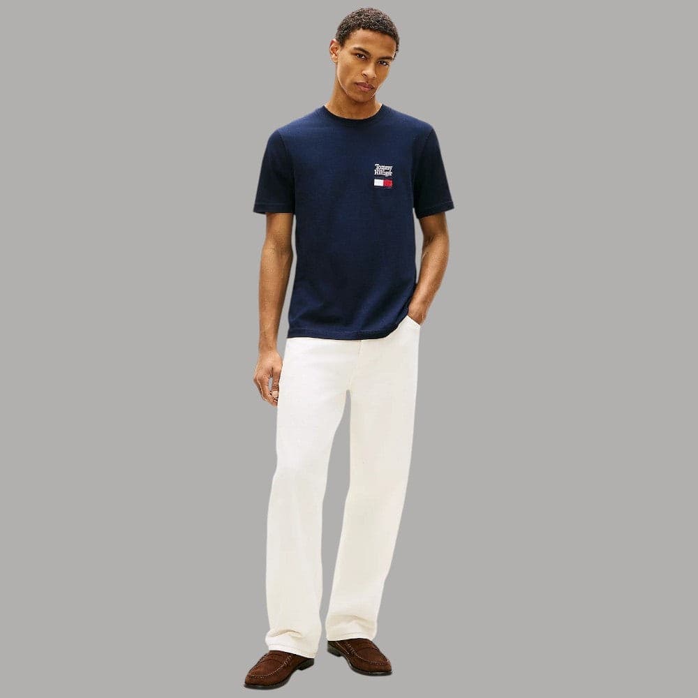 Tommy Hilfiger T-shirt Cotone Regular Fit con Logo Ricamato - 3